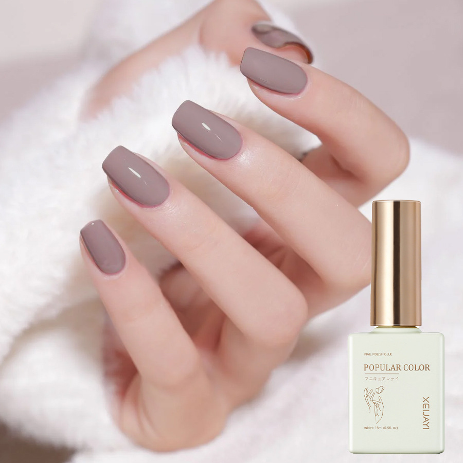 Solid color new white nail polish gel naked through nail shop special high nail polish lasting firm factory wholesale