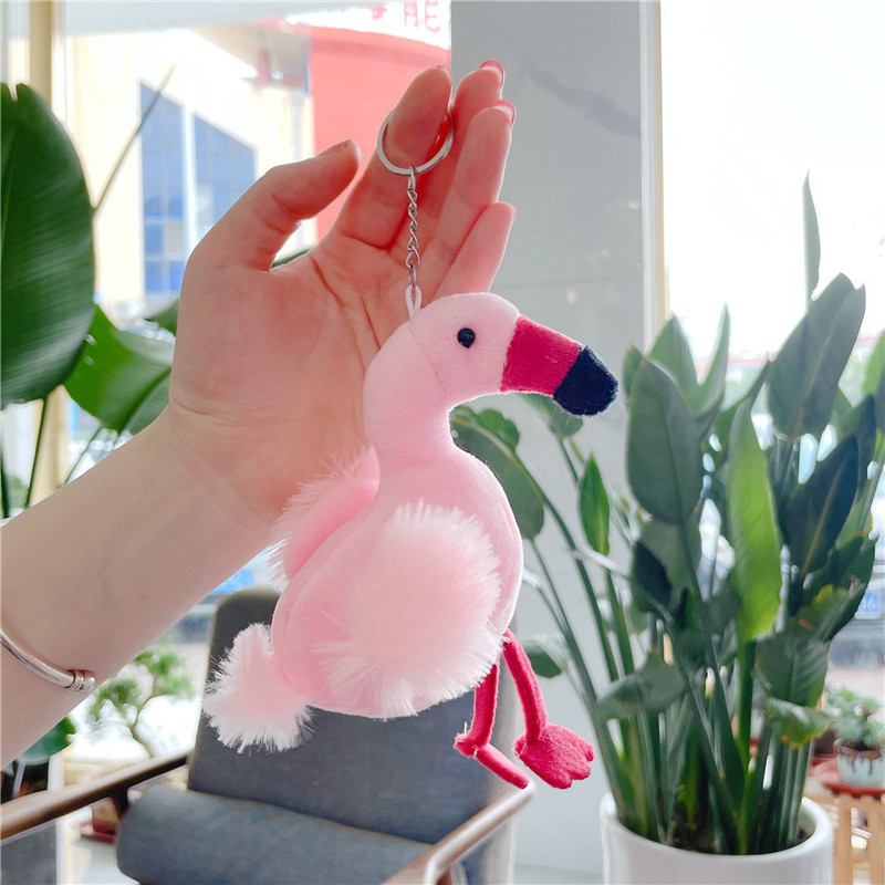 Süß Tier Flamingo Pp-baumwolle Frau Taschenanhänger Schlüsselbund display picture 3