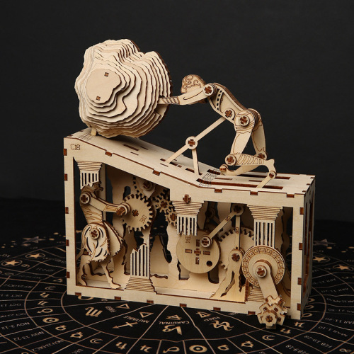 Cross-border new product Sisyphus wooden puzzle toy for children DIY wooden puzzle toy desktop decoration