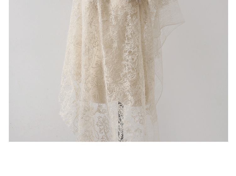 Description Picture 5 of itemSoft Feather Lace Bead Mesh Fabric for Headwear Dress Diy Sewing Fashion Embroidered Designer Fabric By Half Yard