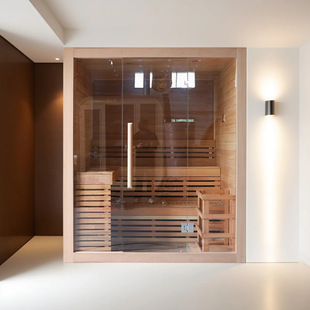 European and American Popular Double-Layer Seat Stool Traditional Sauna Room Assembled Finished Dry Steam Room Export Electric Heating Sauna Stove