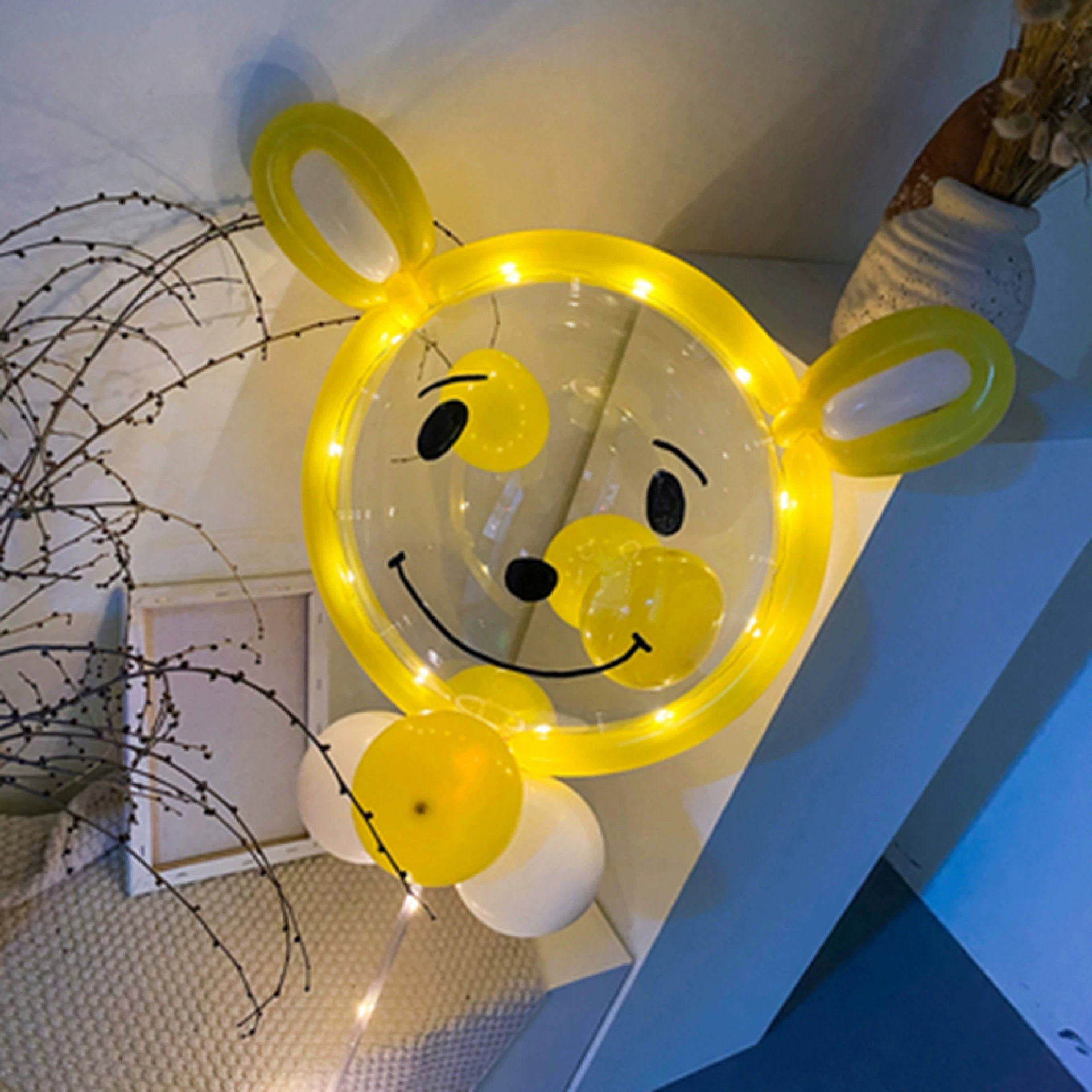 Balloon with light, cartoon materials set, internet celebrity