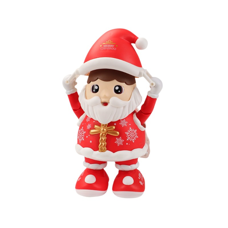 Juguetes de Santa Claus eléctricos transfronterizos con música luces oscilantes niños Navidad navideña decoración de atmósfera