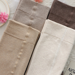 Japanese spring and autumn 280D cotton soft flat pantyhose combed cotton leggings oatmeal milk white thin high elastic wholesale