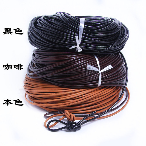 Cowhide rope genuine leather rope round cowhide rope DIY jewelry accessories retro first layer cowhide rope cowhide strip manufacturer