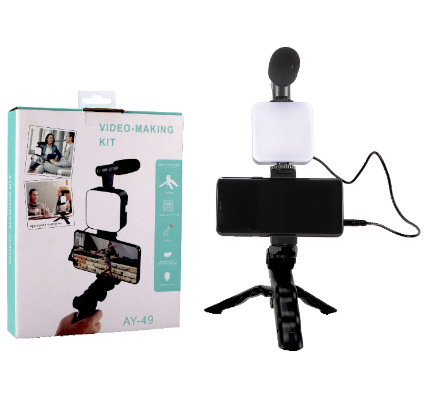 Transfronterizos venta caliente de bolsillo iluminación de escritorio belleza pierna fotografía portátil en vivo trípode de mano conferencia luz de belleza