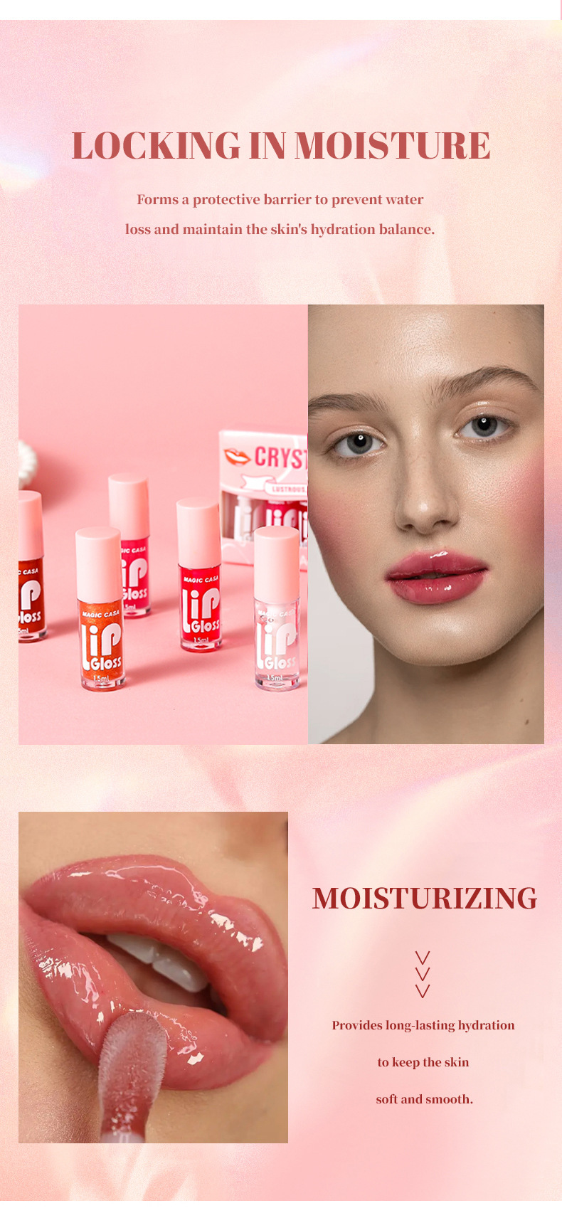 MAGIC CASA Cross-border Six-Piece Set of Water Light Jelly Lip Care Oil and Lip Lotion undefined