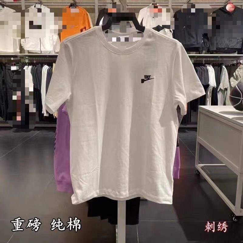 230g New Summer Pure Cotton T-Shirt with Embroidery, Loose Fit, Unisex Casual Style, Couple's Round Neck Short-Sleeve Top 230g New Summer Pure Cotton T-Shirt with Embroidery, Loose Fit, Unisex Casual Style, Couple's Round Neck Short-Sleeve Top