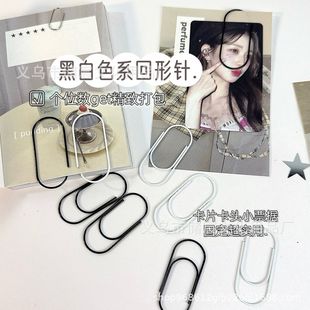 Creative Ins Style Large Size Paper Hand Account Decorative Pin Simple Metal Black and White Fixed Pin Decorative Pin