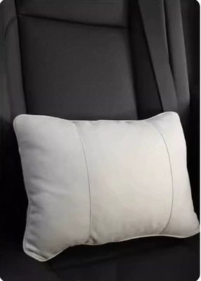 Headrest | Suede Car Lumbar Support - suede-warm-rice-waist-support