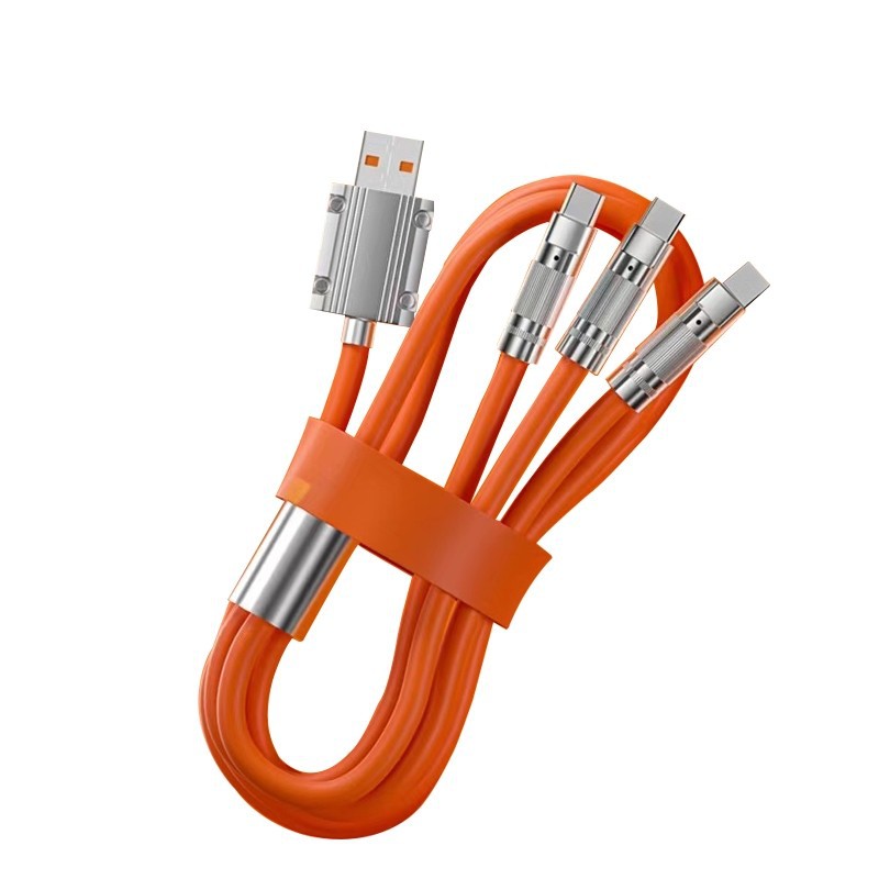 1'e 3 Hızlı Şarj Veri Kablosu Apple Android Huawei USB-C Süper Hızlı Şarj Kablosu 3 in 1 Fabrika