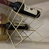 Nordic minimalist gold iron red wine rack household small wine rack placing wine bottle rack wine cabinet decoration