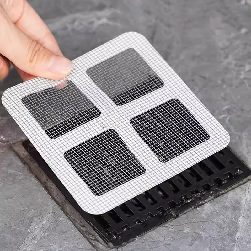 pegatinas desechables de drenaje de piso anti-bloqueo cocina pantalla de filtro de baño pegatinas de filtro de cabello baño pegatinas de drenaje de piso a prueba de insectos