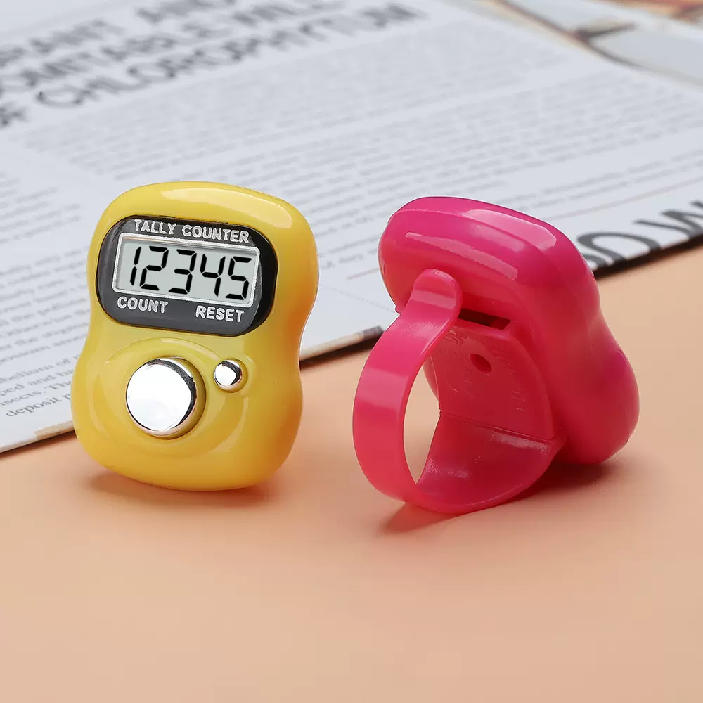 指环手指计数器迷你戒指电子记数器拇指点按点数念数轻巧便携小巧