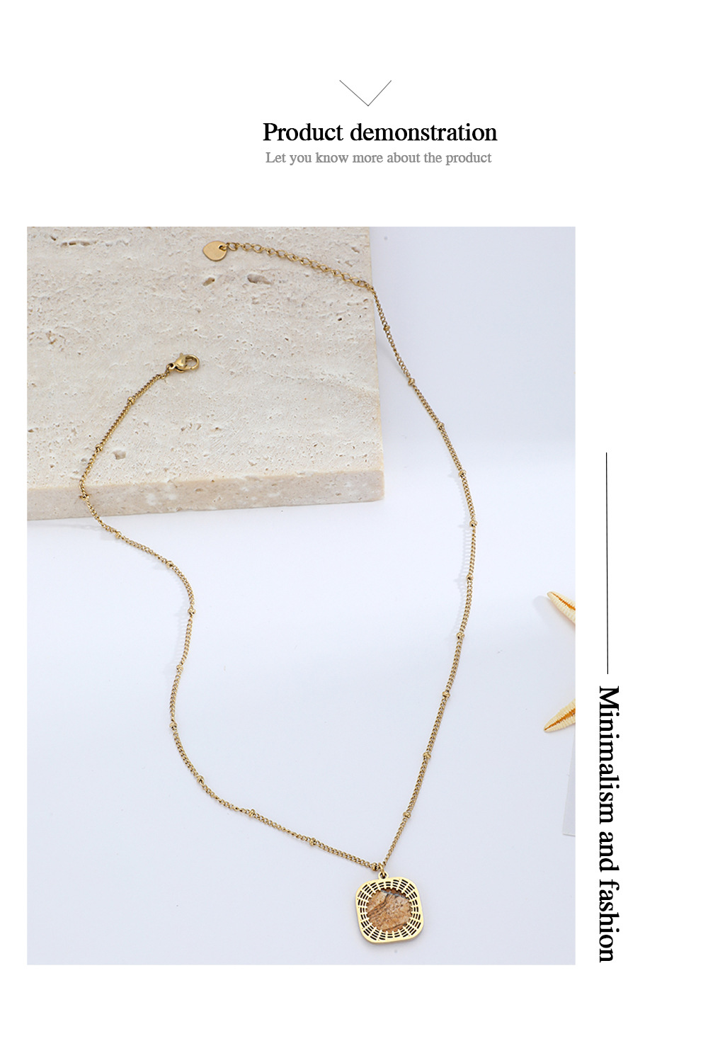 Geometric  Style Stainless Steel Titanium Steel Pendant Necklace Wholesale display picture 4