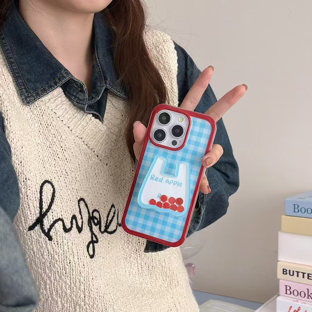 Ins estilo coreano lindo oso de línea para 15ProMax nuevo iPhone 14 Apple 13P funda para teléfono móvil 12 mujeres