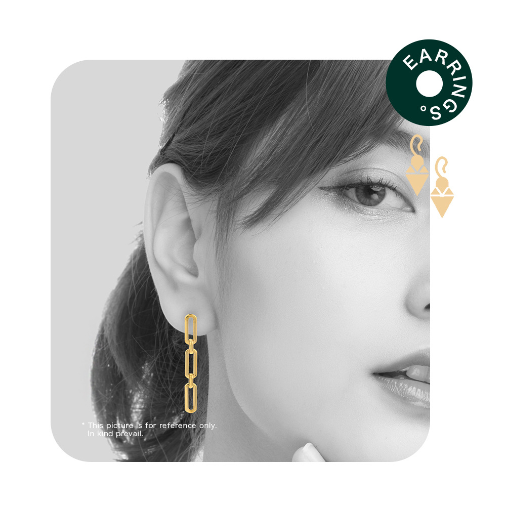 French Style Geometric Stainless Steel Earrings Plating Stainless Steel Earrings