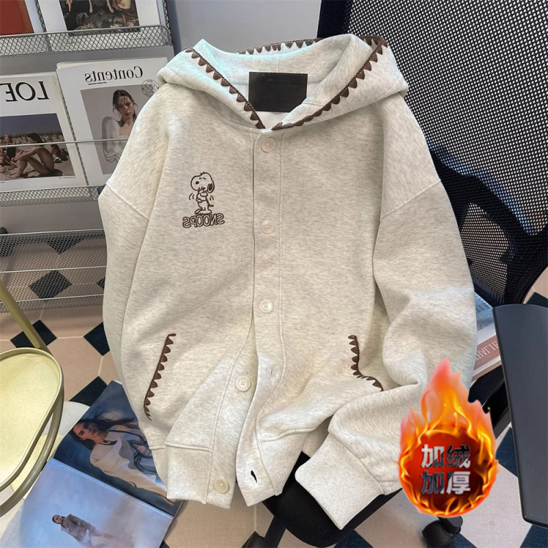 大码300斤 华棉复合银狐绒 牛奶丝 印花抖音天猫质量 拉肩后包领