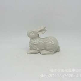立体陶瓷兔子摆件复活节陶瓷兔子家居装饰