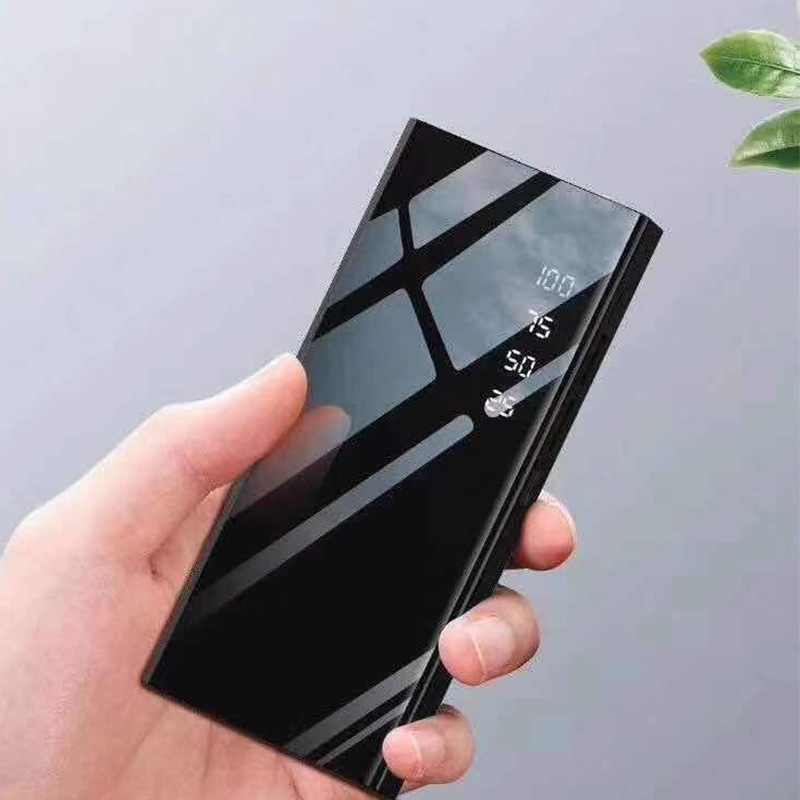 Pantalla completa fuente de alimentación portátil nuevo teléfono portátil universal tesoro de carga pantalla digital espejo fuente de alimentación portátil 2w mAh