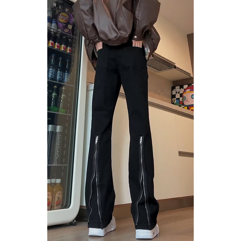 Clean Fit Bootcut Jeans for Men in Spring, Handsome and High-End Pants, American High Street Vibe Slim Straight Pants