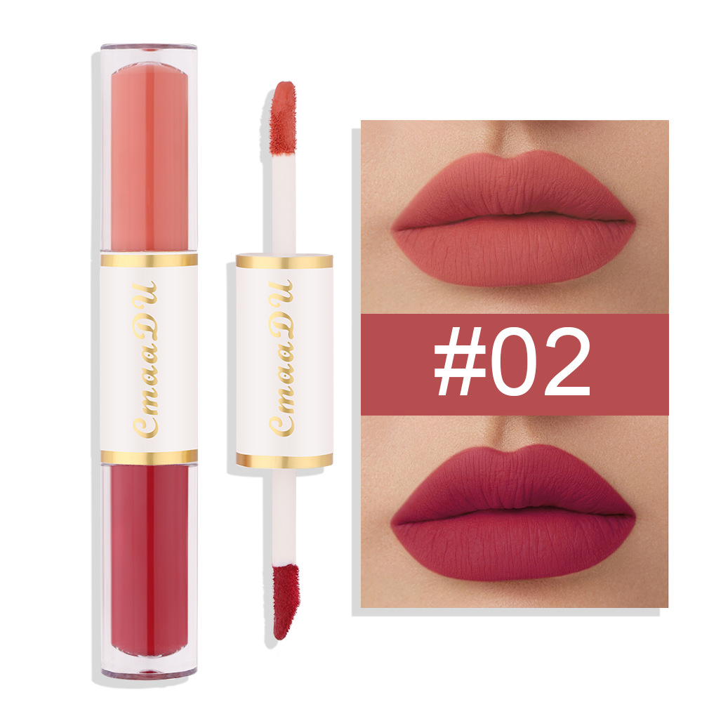 Check it out! Link Disclaimer - Exclusive for Foreign trade :CmaaDu Double-head Lipstick Long-lasting Lip Gloss undefined