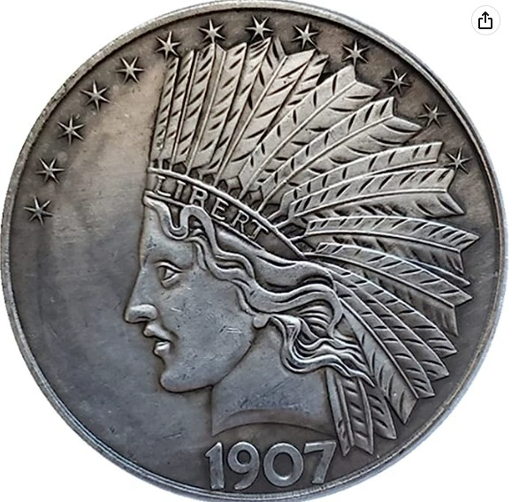 Античные монеты, 27 мм, США, 1907 год, оптовая