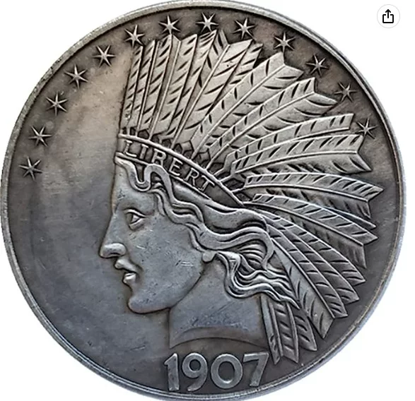 Античные монеты, 27 мм, США, 1907 год, оптовая