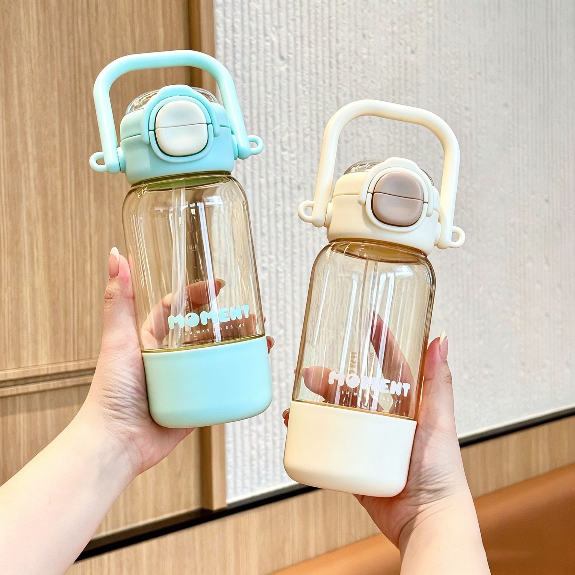 2026 nuevo simple de alto valor visual de lujo ligero taza de agua PPSU de gran capacidad para estudiantes portátiles de mano taza de bebida doble
