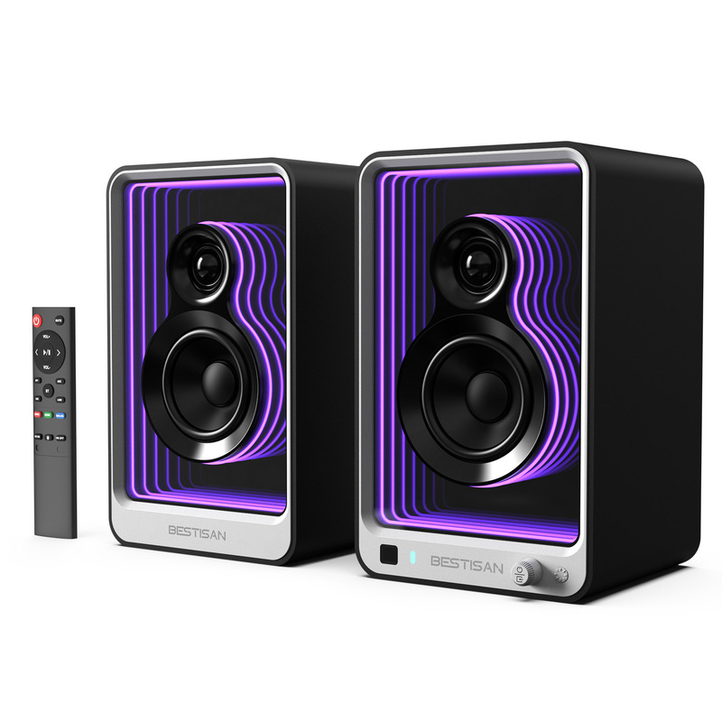 Monitor Speaker Bluetooth Computer Audio Hifi Grade Tv Audio Super Dazzling Light