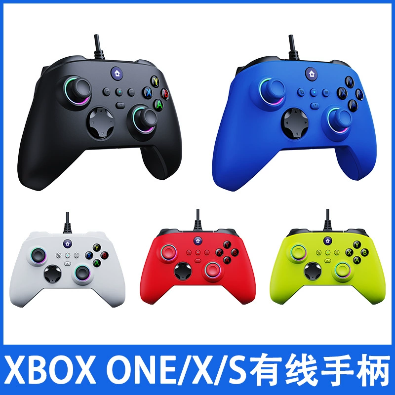 Проводной геймпад для XBox One/X/S с цветной гарнитурой и разъемом для наушников поддерживает ПК с вибрацией и программированием