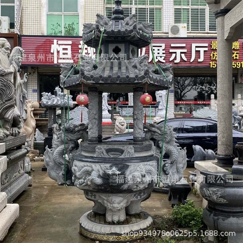 Каменная курильница храма Цинши Каменная курильница Зал предков Каменная курильница