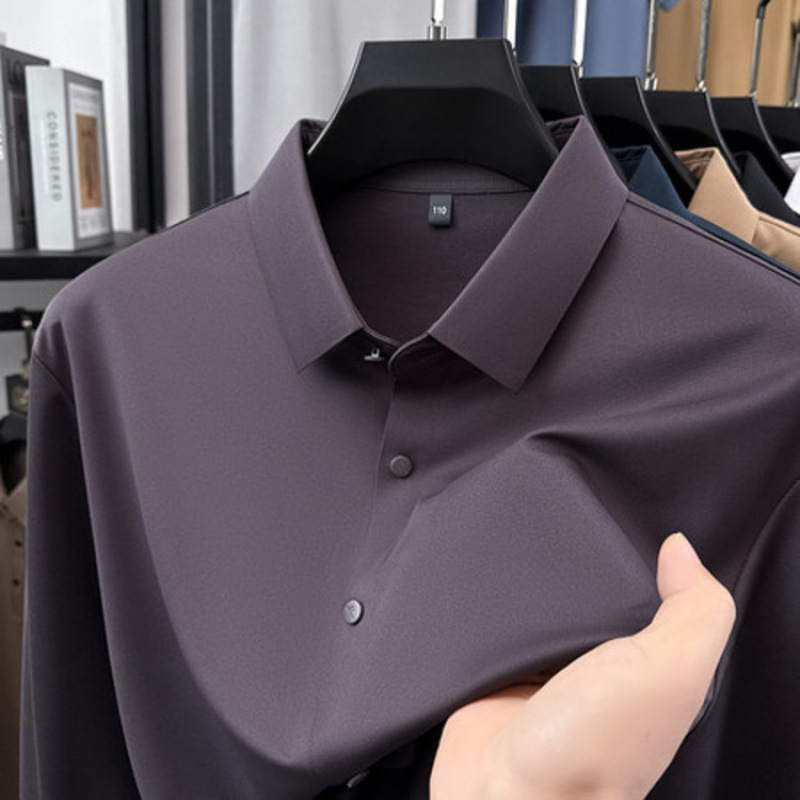 Spring style fabric containing mulberry silk, solid color seamless shirt, 12 main colors, Jiajia Apparel & HH8005 Spring style fabric containing mulberry silk, solid color seamless shirt, 12 main colors, Jiajia Apparel & HH8005