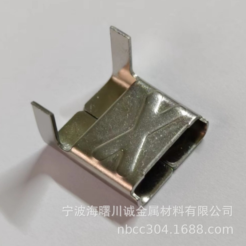 厂家201不锈钢打包扣 L型1.0*19 不锈钢盘带配套卡扣 不锈钢表扣