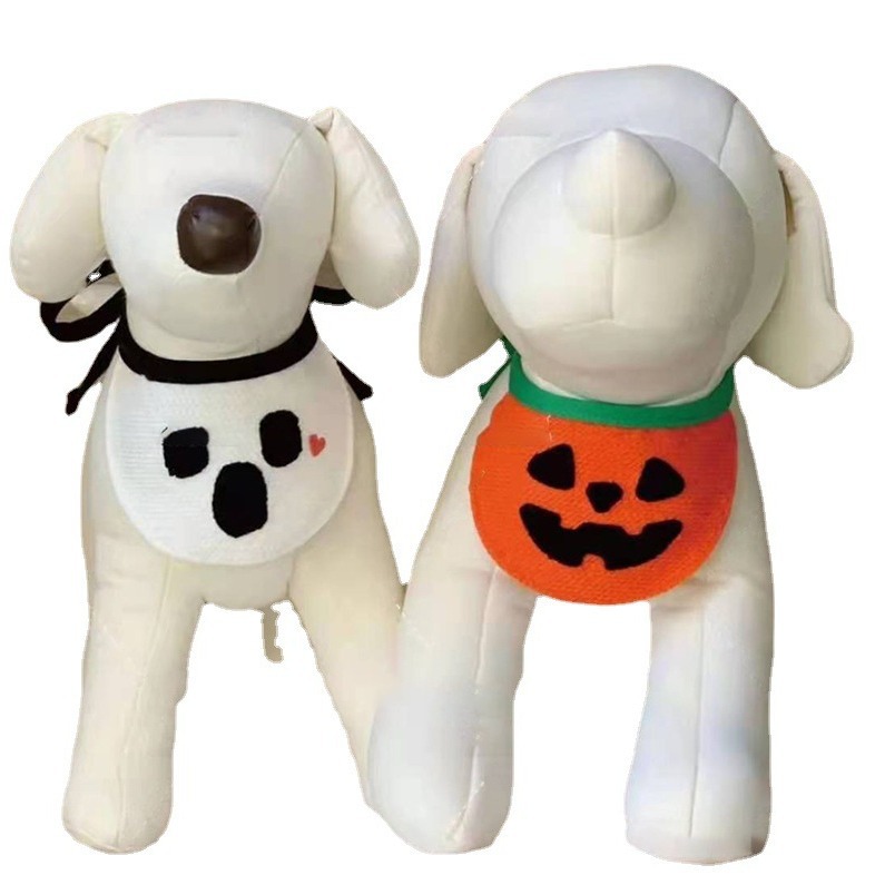 Perro gato saliva toalla babero delantal calabaza fantasma festival gato Navidad suministros para mascotas ropa decoración suministros para perros
