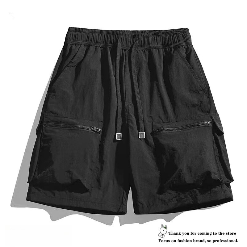 工装裤宽松运动休闲裤夏季男女情侣冰丝速干短裤户外透气轻薄五分|undefined