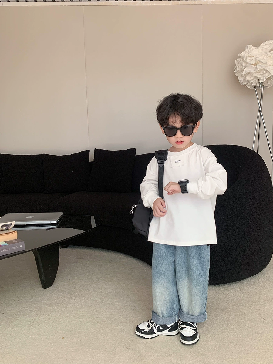 Children's base body-friendly autumn Japanese long-sleeve for boys, children's clothing, wholesale, for teenagers