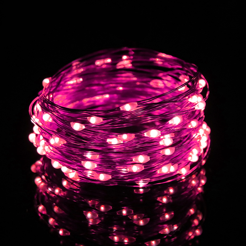 Guirnalda de luces solares con cable de cobre, luces LED impermeables para jardín al aire libre, luces decorativas con control remoto de 8 funciones, luces de ambiente navideño