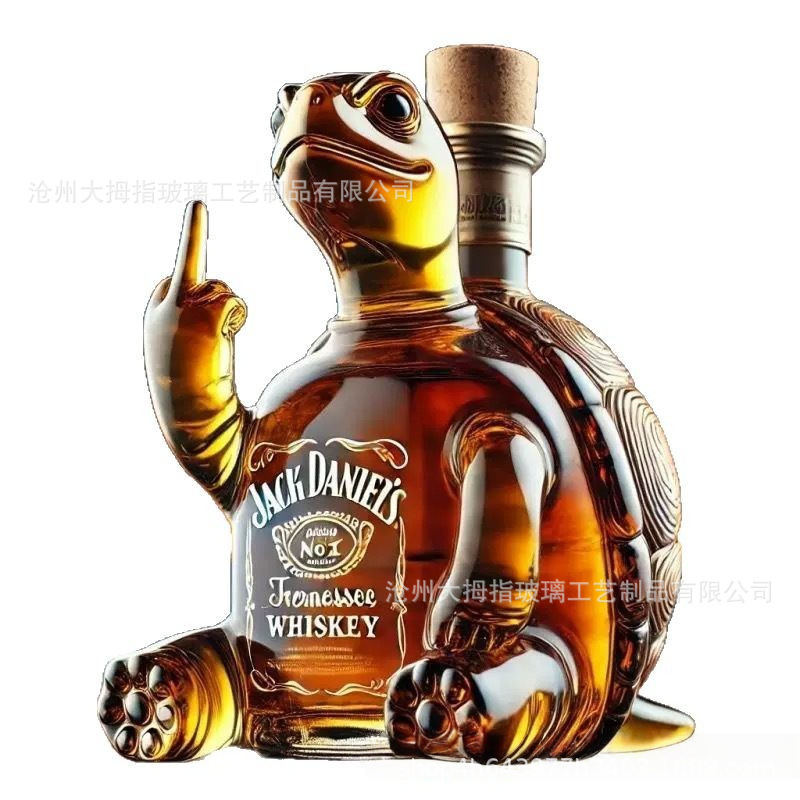 高硼硅泡酒瓶透明动物型醒酒器nimal Whiskey Bottle威士忌泡酒瓶|undefined