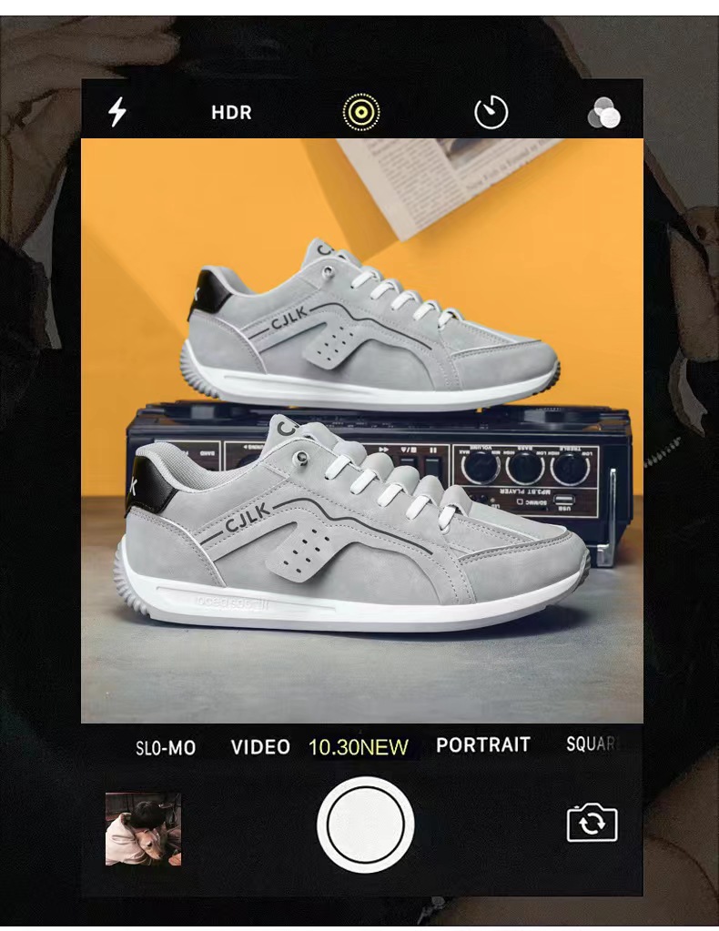 New Fashion Versatile Men's Shoes Low cut Lace up Multi color Sports Shoes Men's Thick Sole Running Shoes Comfortable Casual Shoes_voghion.com