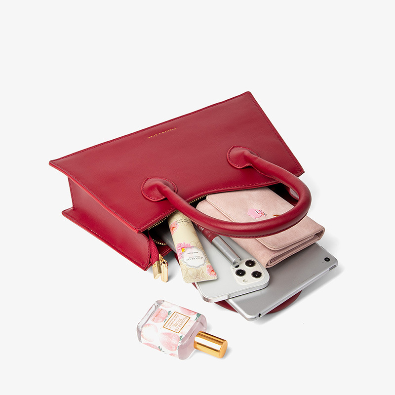 Bolso de Novia Rojo 2025, Nuevo Bolso de Moda de Lujo Ligero para Mujer, Bolso de Mano de Alta Gama, Bolso Cruzado para Novia