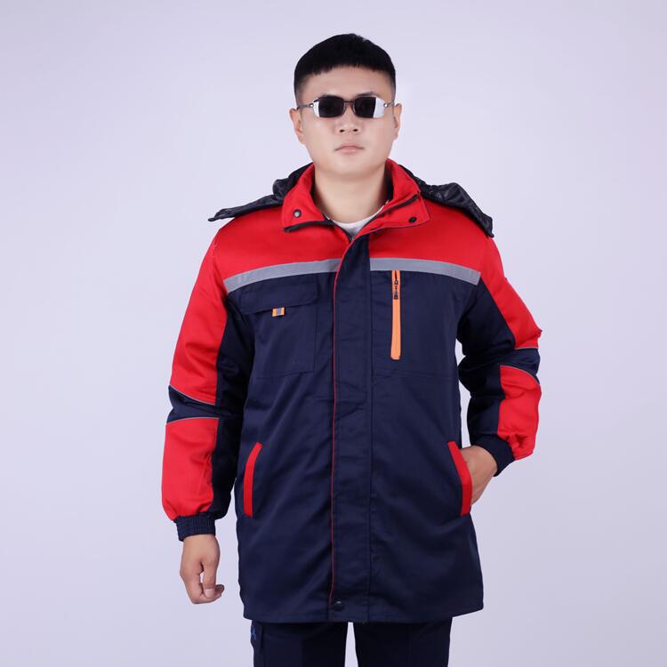 Invierno de algodón grueso tira reflectante desmontable chaqueta de algodón quinta generación de chaqueta de algodón caliente al por mayor hombre