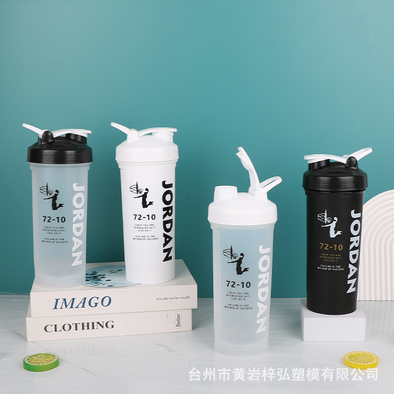1000ml Sports Shaker Cup Fitness Shaker Cup Milkshake Cup Protein Powder Mixing Cup Printed Logo Graduated Cup