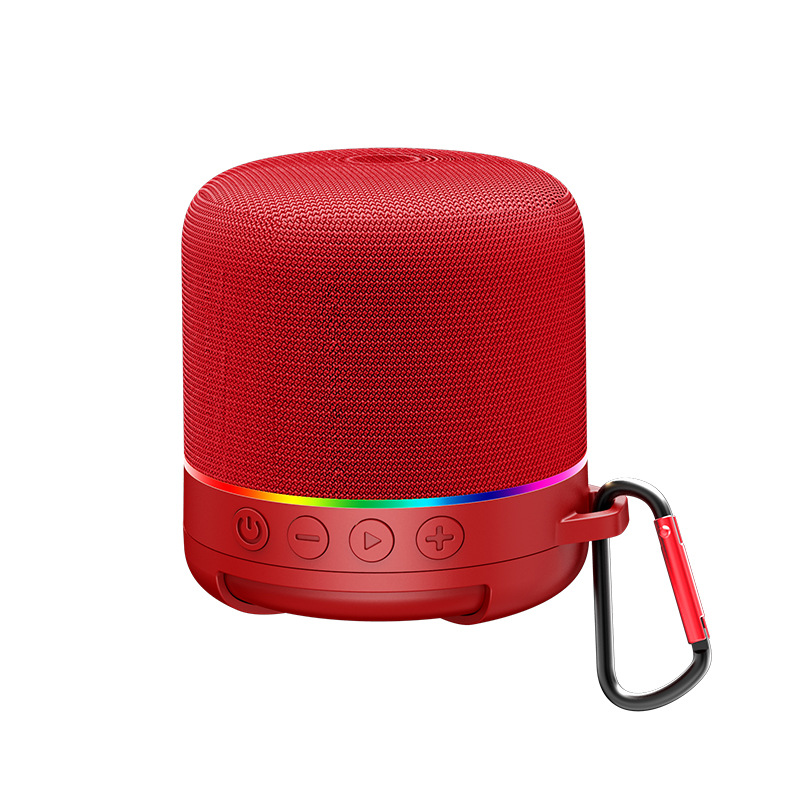 Auriculares Bluetooth 2 en 1 con altavoz integrado, diseño redondo de tela