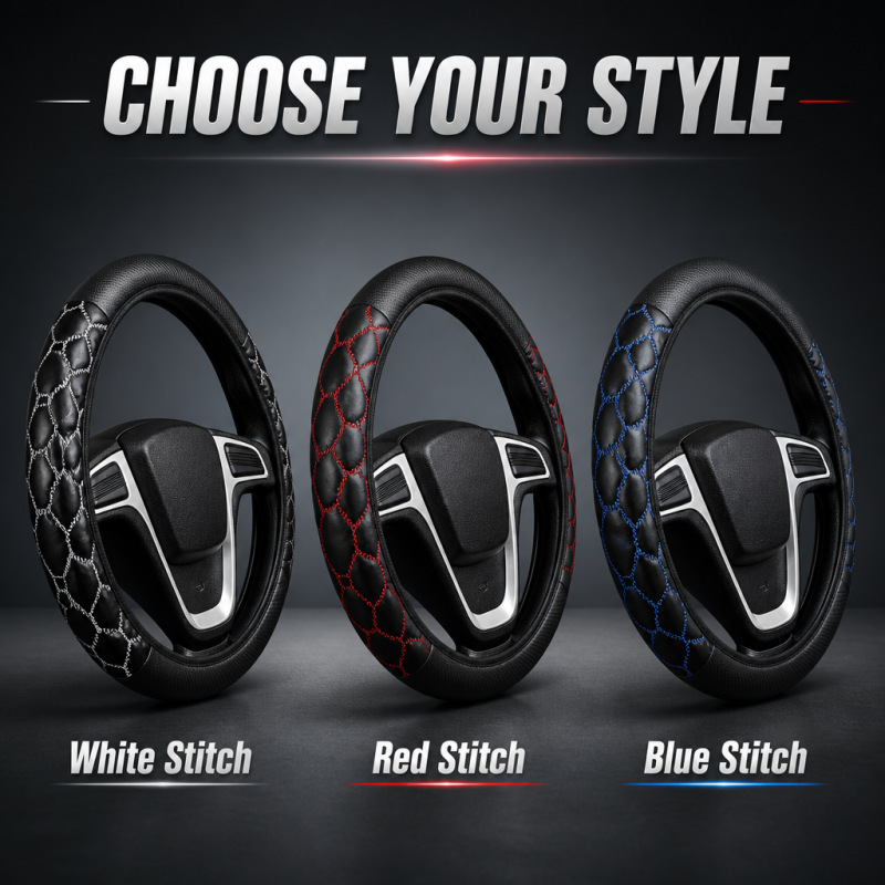 2026 New Model Car Steering Wheel Cover for Export, Cross-Border Suv, No Inner Ring, Popular Model, Universal for All Seasons