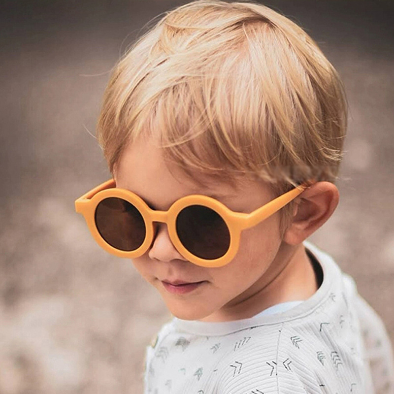 2021 children's round-frame cartoon sunglasses, cute unisex glasses, trendy European and American Instagram-style sun glasses