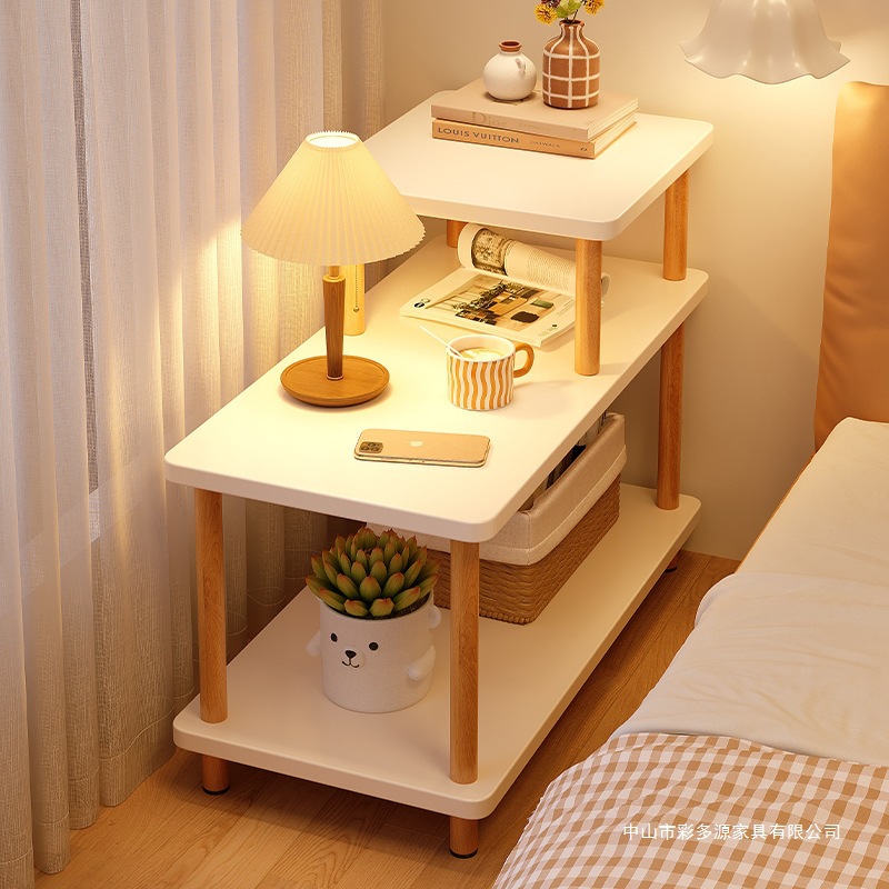 Bedside Table with Narrow Edges, Simple Small Storage Rack for Home Use, Small Coffee Table for Living Room, Side Table Next to Sofa, Bedroom Bedside Cabinet