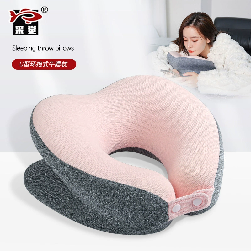 Многофункциональная U-образная подушка для ворса Подушка лежа пена памяти Офис Ice Silk Съемная подушка для шеи артефакт оптом