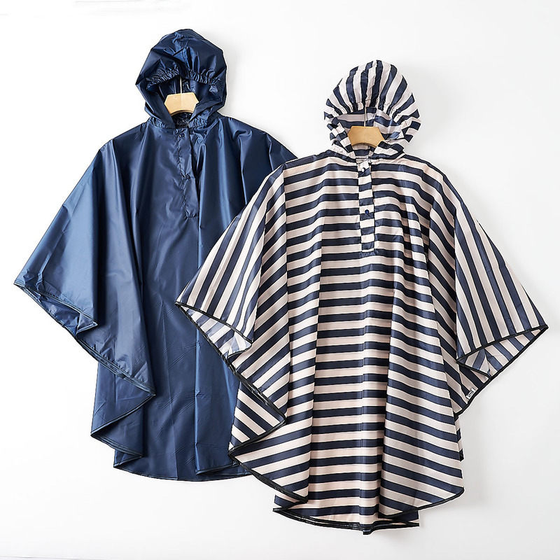 Swedish Single! Multi-Color Rain Outdoor Lightweight Portable Printed Rainproof Hooded Mid-Length Loose Cape Poncho Raincoat
