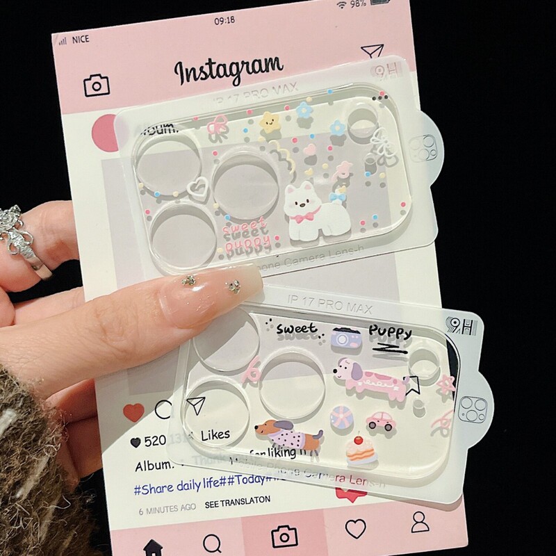 Cartoon Cute and Colorful Lens Film Suitable for Apple 17P/17Pm/18P/18Pm Base Film Protector